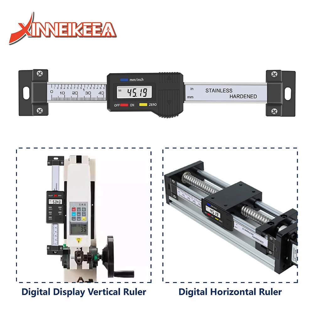 Calibrador Digital de alta precisión, regla de pantalla Digital Vertical Horizontal de acero inoxidable 4CR13, rango de medición 100, 200, 300, 400mm