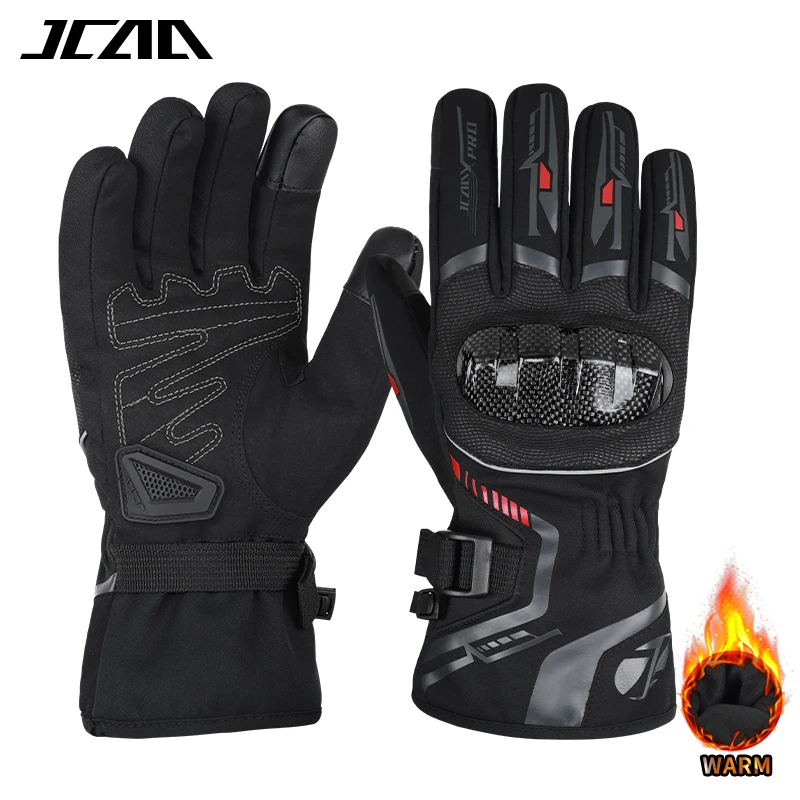 شتاء جديد مقاوم للماء دراجة نارية قفازات دافئة موتو الكربون قفازات واقية شاشة تعمل باللمس موتو Guantes دراجة نارية قفازات ركوب الخيل #6