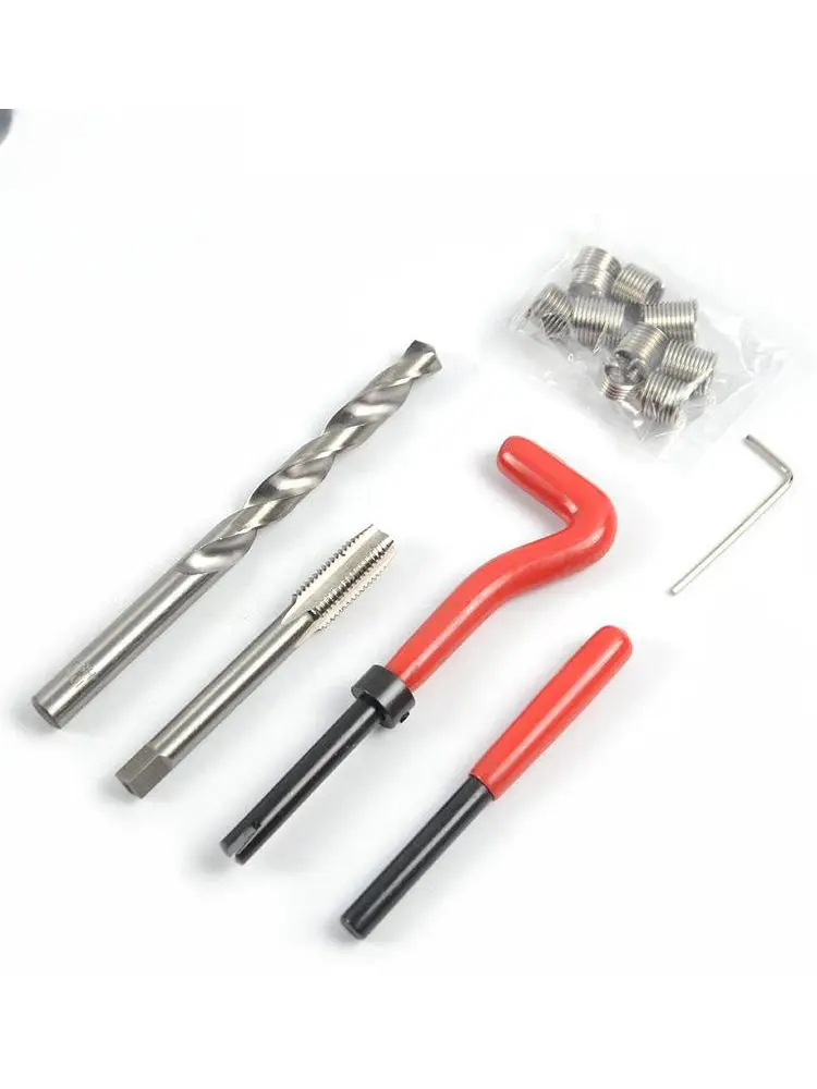 

New 30PCS Metric Thread Repair Insert Kit M6 Helicoil Car Pro Coil Tool 304 Stainless Steel Auto Repair Tool Bag