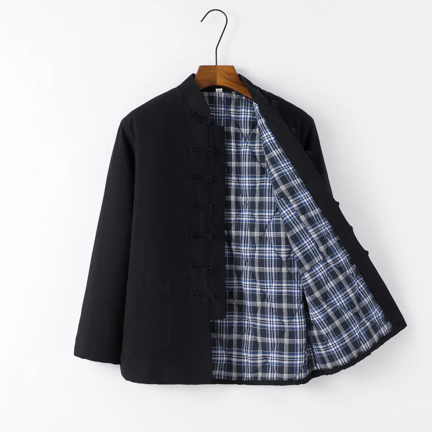 معطف شتوي مبطن بالقطن للرجال فضفاض مناسب على شكل حرف T دافئ Sli Urban Faion مقاس الوقوف زر مزين بالصينية...