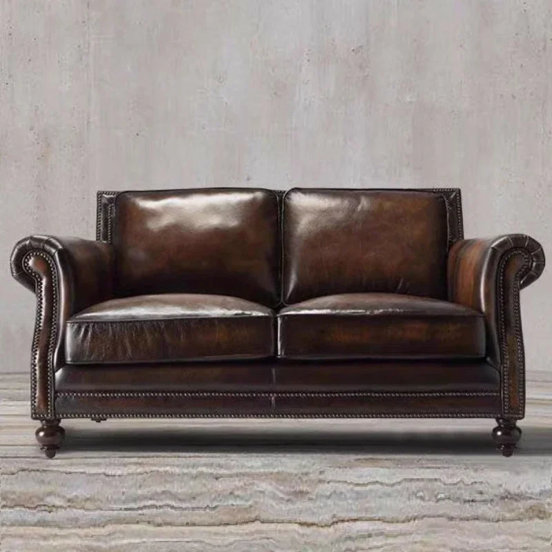 American Leather Living Rooms Sofa Creative Leisure Medieval Luxury Retro Simple Sofa Designer Relaxing Nordic Sillon Furniture