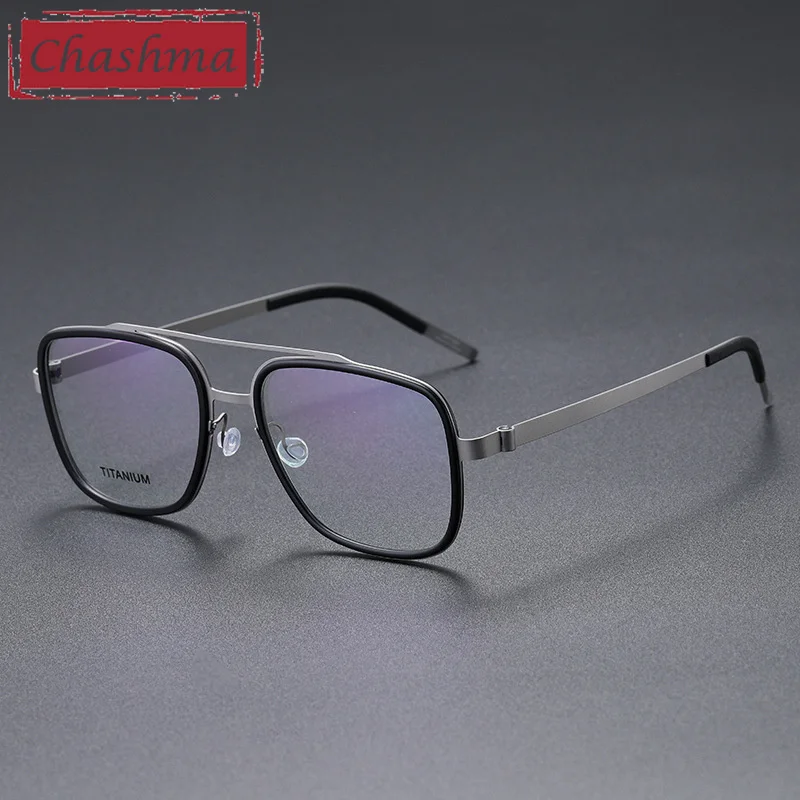 Ultra Thin Light Weight Eyeglasses Men Prescription Glasses Titanium Blue Ray Block Crystal Women Frame for Progressive Lenses