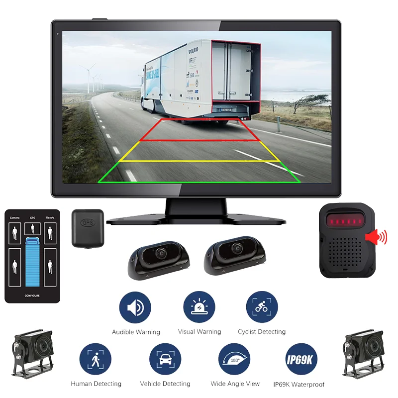 كشف الذكاء الاصطناعي عكس المعونة تحول المساعدة BSD شاحنة النقطة العمياء نظام الكشف عن الإنسان AI #4