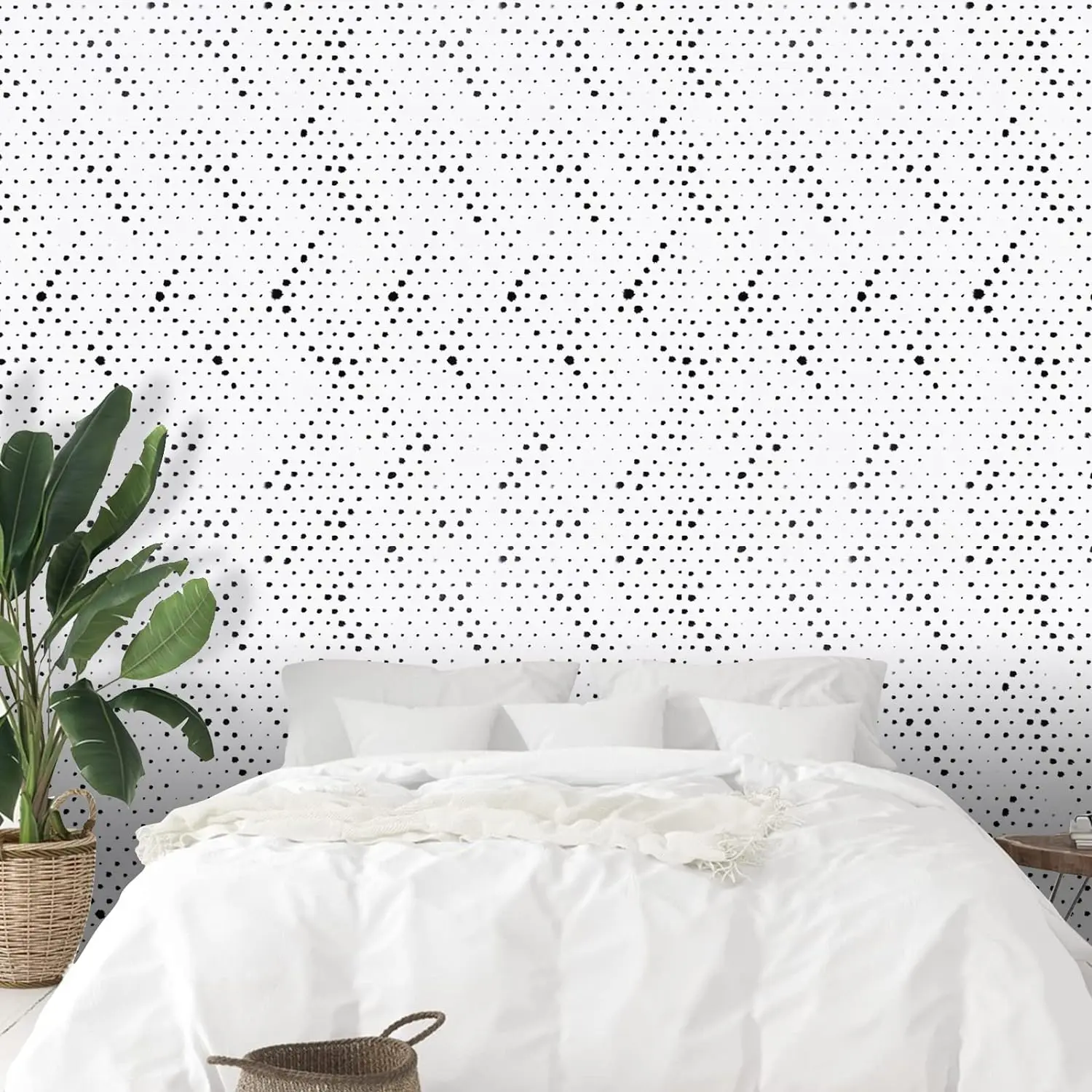 White/Black Polka Dots Peel and Stick Wallpaper Contact Paper Self Adhesive Removable Wallpaper For Cabinets Bedroom Wall Decor