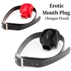 Ultra Restrictive Ball Gag for Strap oral Cavity Tongue Virtually Fixed Adult Games Sex Slave Gag Bdsm Bondage Open Mouth Gag