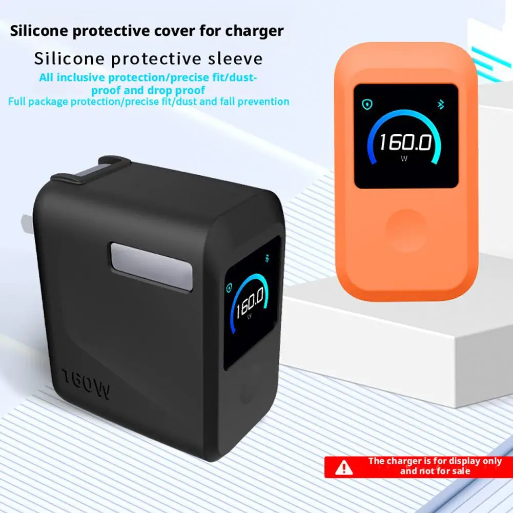 For Anker Prime 160W Charger Silicone Protective Case With Smart Display Screen Scratch-Resistant And Shockproof Protective Case