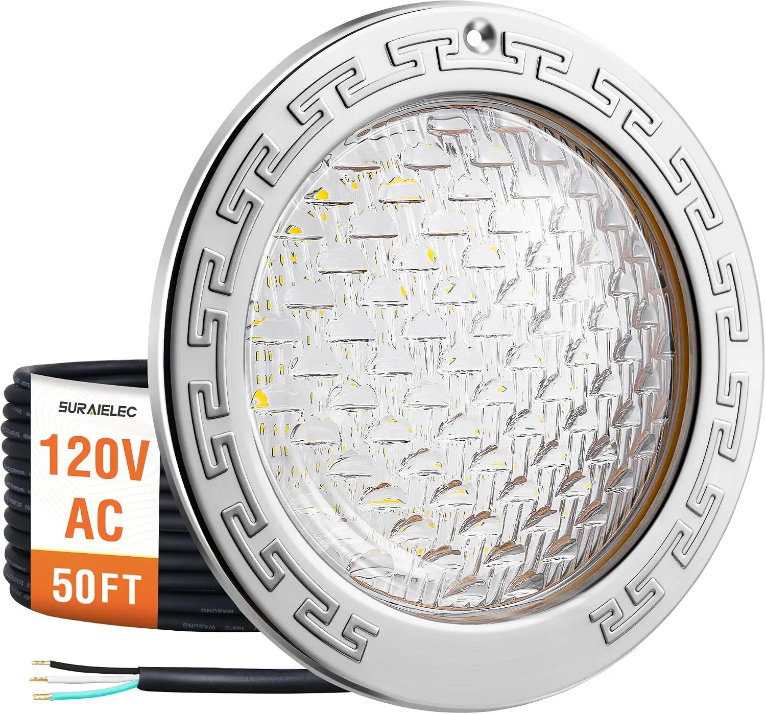 120V Pool Lights for Inground Pool, 10 Inch, Cool White 6000K | 35W LED(300W Equivalent) Underwater Light, 4000 LM, Fits 10