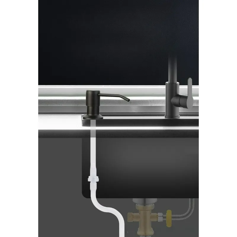 موزع زجاجة بالوعة المطبخ مضخة توزيع الصابون السائل الفولاذ المقاوم للصدأ 500 مللي زجاجة الصابون السائل بالوعة جبل صابون ضغط اليد #6