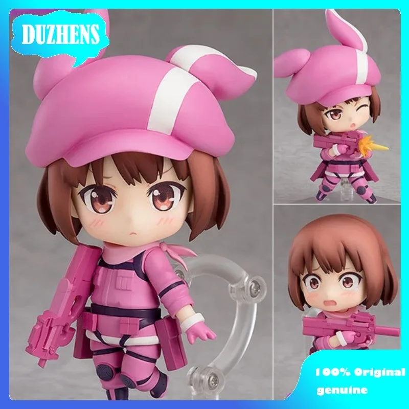 

100% Original: Anime Gun Gale Online LLENN Q version figma PVC Action Figure Anime Figure Model Toys Figure Collection Doll Gift