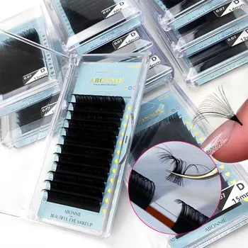 Abonnie cashmere clássico cílios extensão volume extensões de cílios individuais preto fosco cílios macios