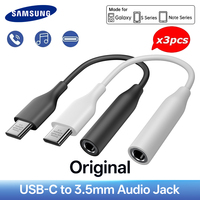 Original Samsung Galaxy S25 S24 S23 S22 Ultra Plus A56 A36 A54 Usb Type C to Aux Audio Adapter Female 3.5mm Headphone Jack Cable
