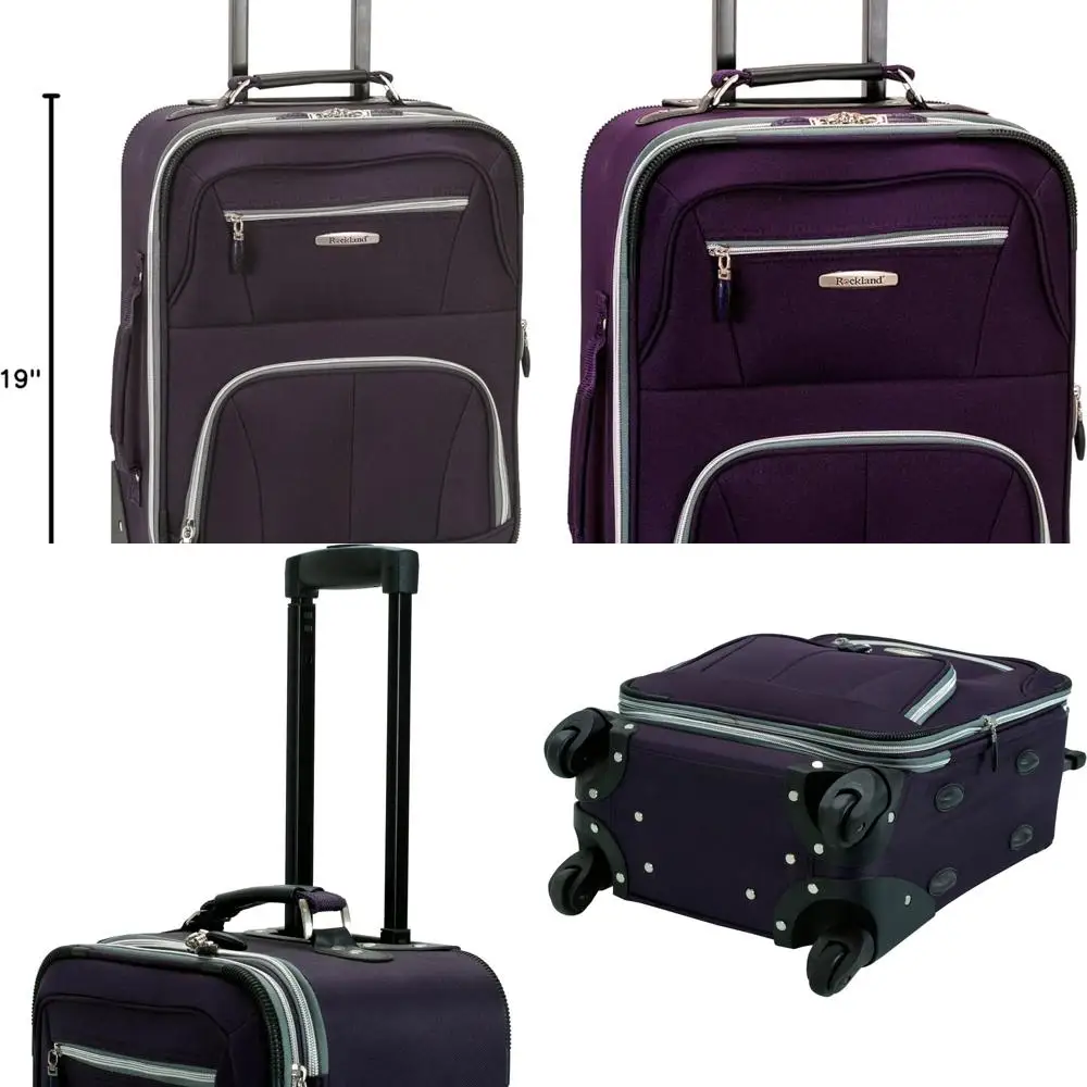 퍼플 20 로클랜드 파사디나 소프트쉘 스피너 기내용 캐리어