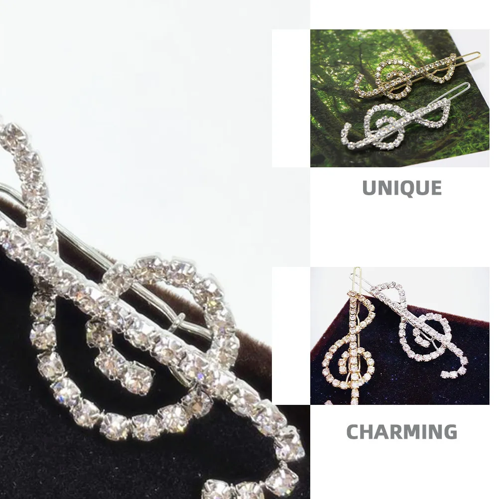 

2 шт. заколки для волос с музыкальными нотами, тематические заколки-зажимы