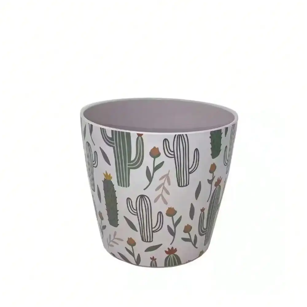 7 بوصة. وعاء دائري من الخيزران ذاتي السقي #6