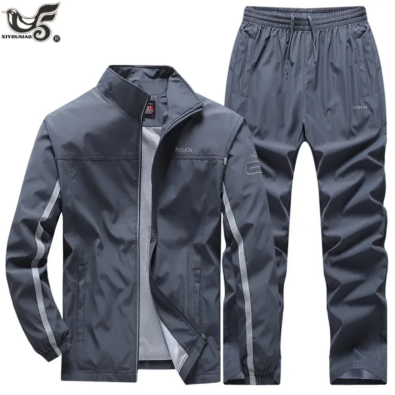 Männer Casual Trainingsanzug Langarm Gym Laufen Jogging Sweatsuit Athletisch Sport Set Outdoor Jacken + Hosen Basketball Track Anzug