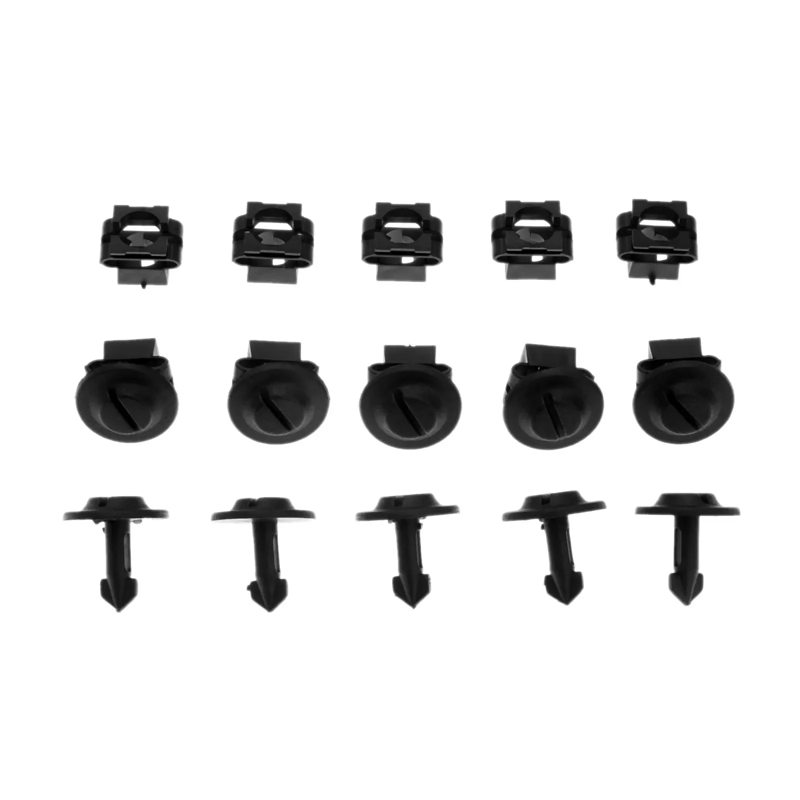 10sets Black Plastic Clips Fastener Under Engine Cover Undertray Fitting Clip Set for Audi A4 A6 Automobile Accessories Tool