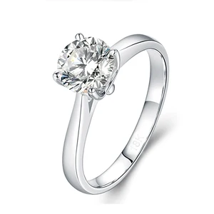 🌹925 Anéis de prata com zircão para mulheres, ouro branco 18k cheio, diamante redondo, banda de casamento, presente de joias, nunca desvanece com credenciais, 2ct 12 principais vendas branco diamante - №9