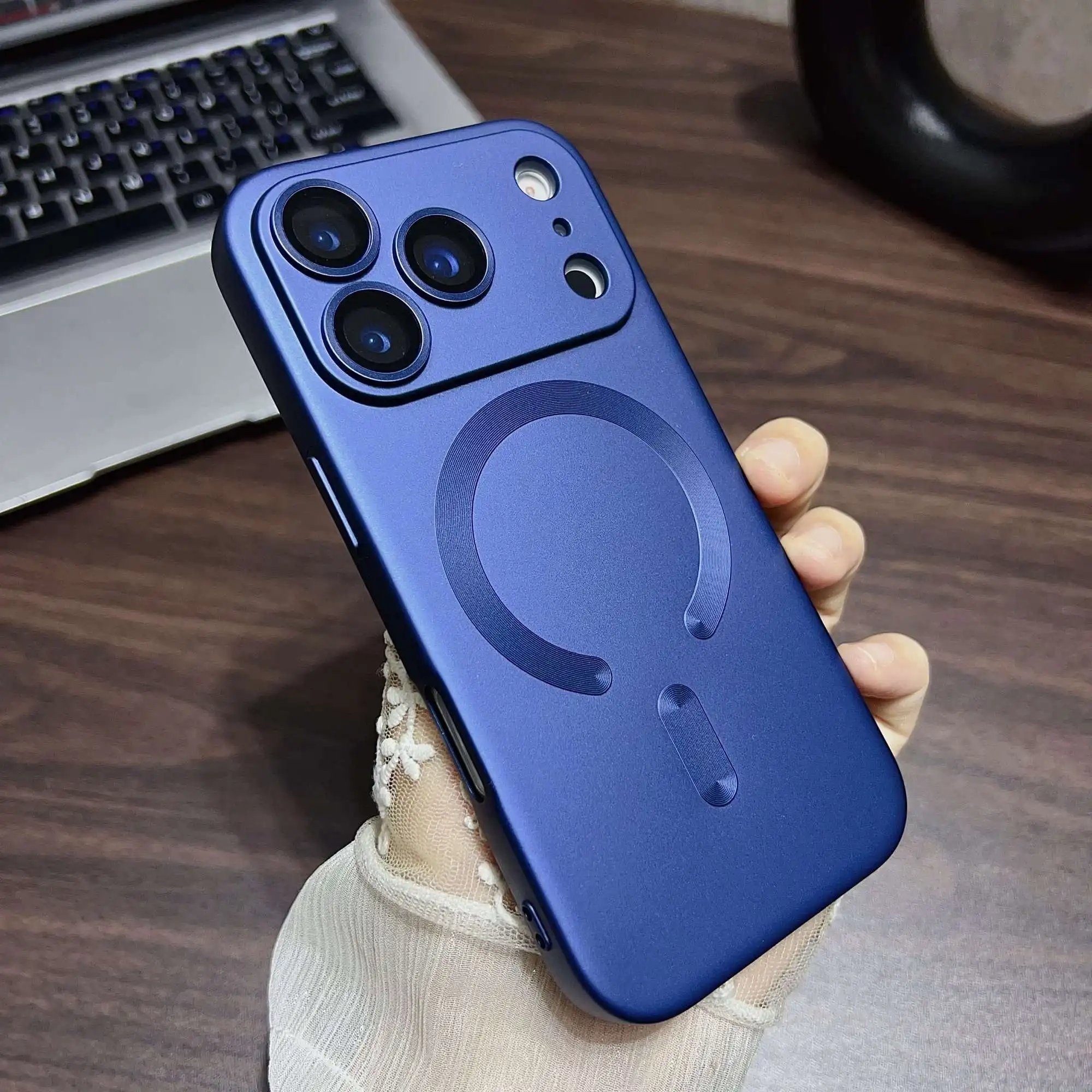 Metallic Paint Magnetic Magsafe Soft Case For iPhone 17 Air 16 E 15 14 Plus 13 12 11 Pro Max Wireles