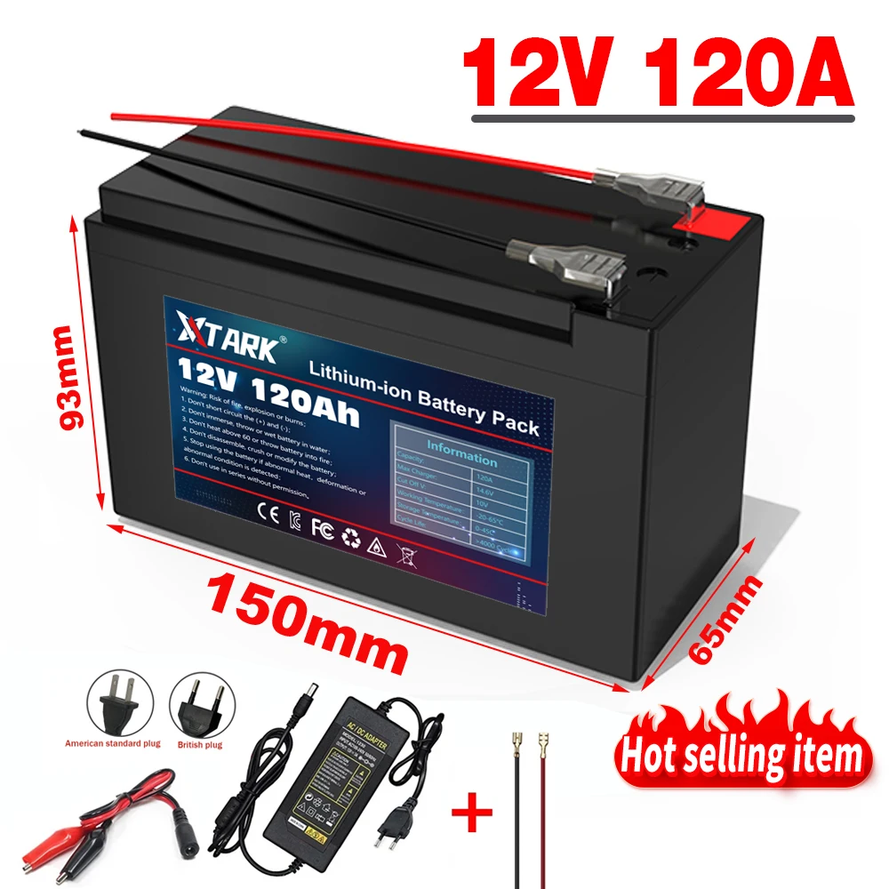 Batterie au lithium 3S6P pour véhicule électrique à énergie solaire, batterie Eddie Ion, chargeur 18650 V, 12V, 120Ah, BMS 30A intégré, nouveau, 12.6