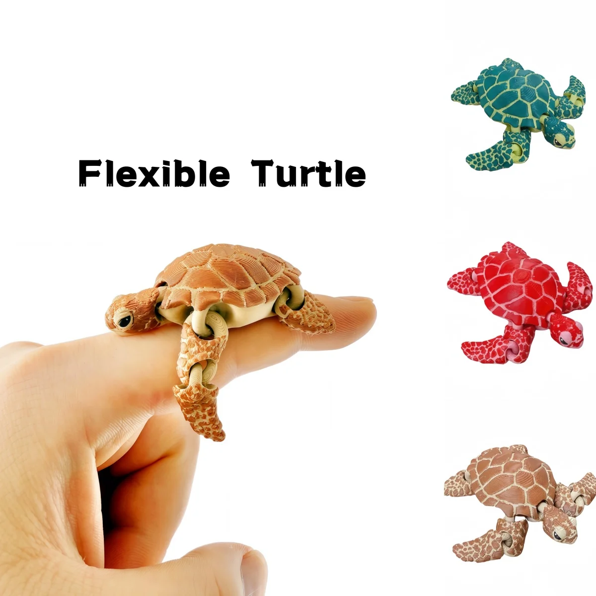 1/2 Piece - 3D Printed Articulated Turtle Figurine, Indoor and Outdoor Desktop Decoration, Wedding, Birthday, Christmas, New Year Gift, Party Favor Filler, Aquarium Landscaping