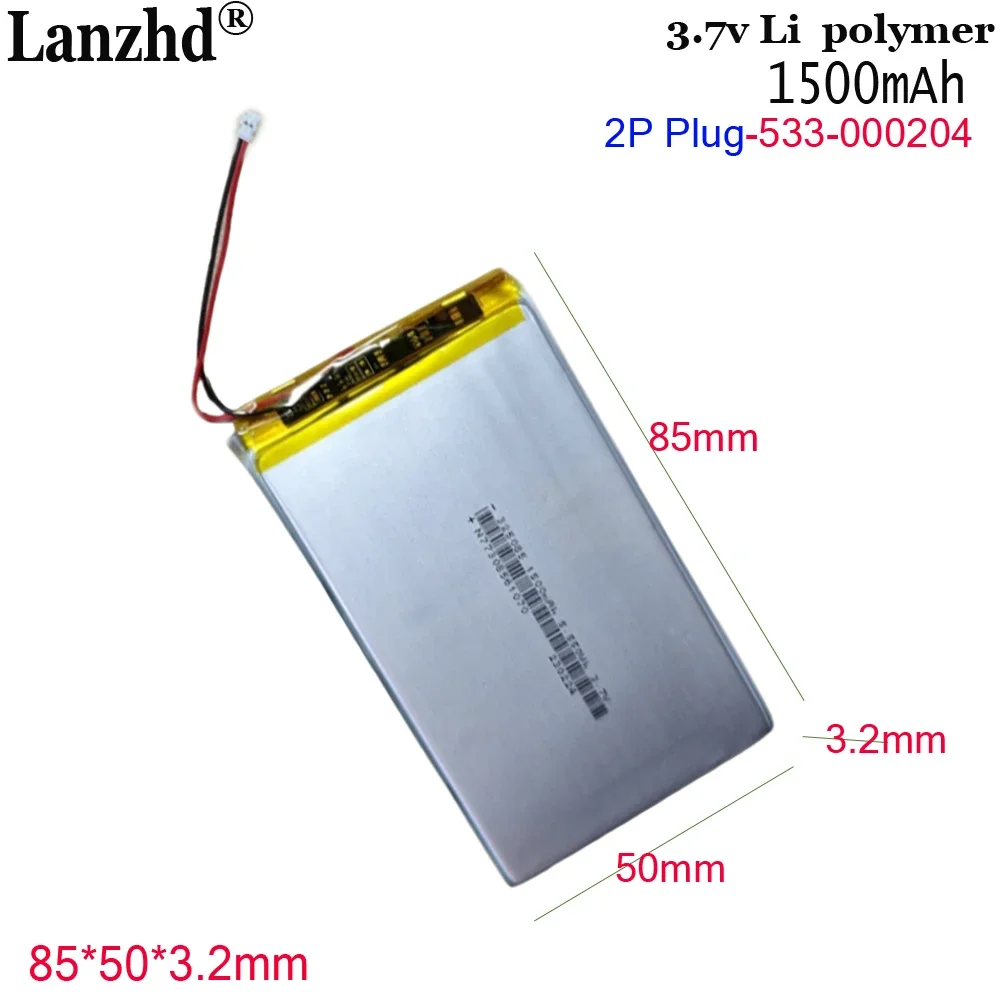 

1-12pcs 3.7V Li battery Compatible with Logitech 325085 533-000204 battery For wireless keyboard battery 1500mAh with 2 plug