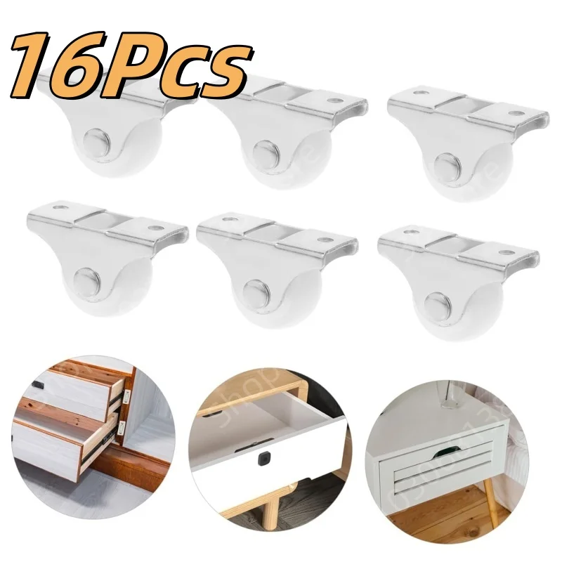8/16Pieces 1Inch Silent Multipurpose Furniture Linear Wheel Small Wheel Castors for Workbench Shopping Carts Shelves Table Chair