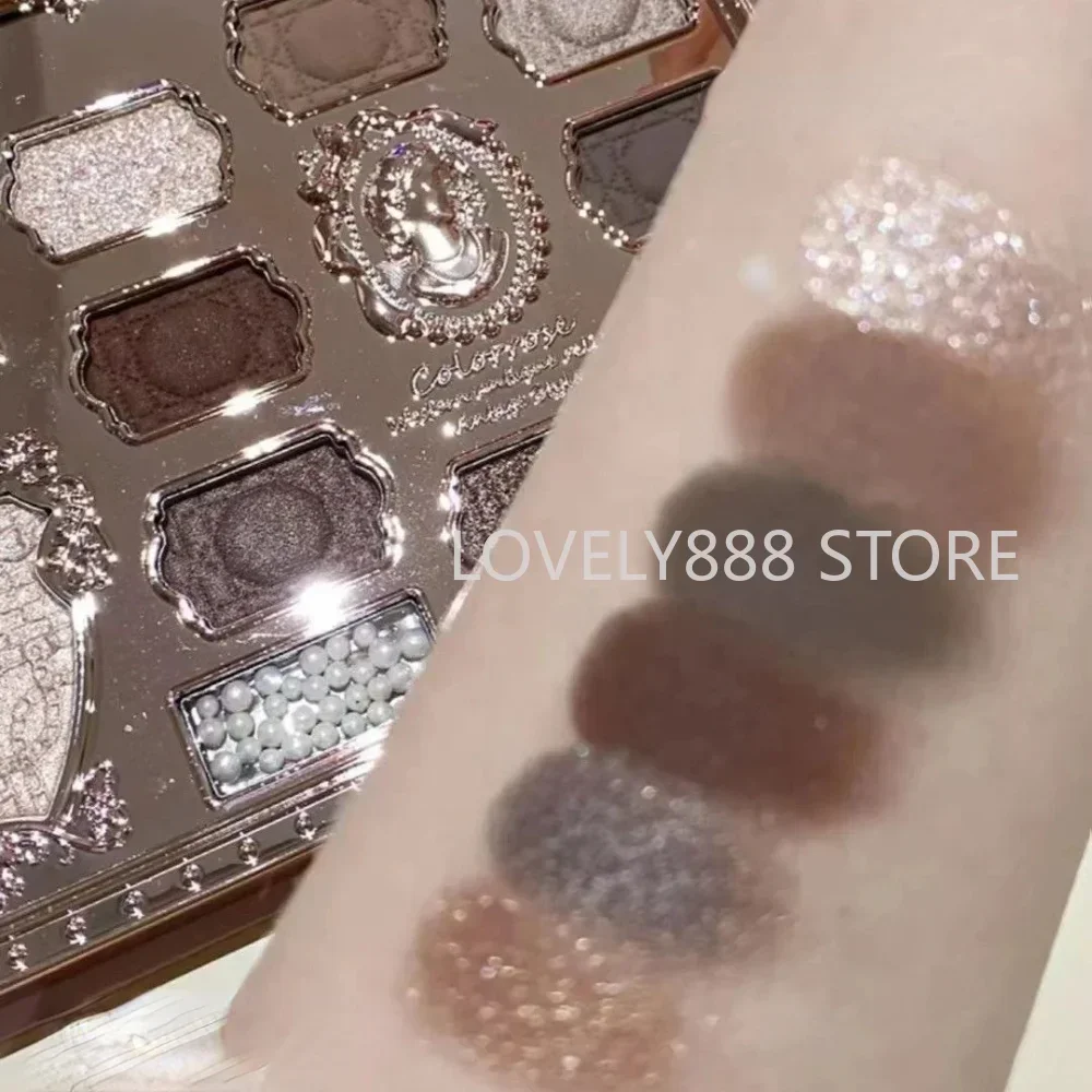 Colorrose 엠보싱 아이 섀도우 팔레트 뉴 블러쉬 하이 글로스 통합 팔레트 모스 그린 아이 섀도우 팔레트 메이크업 화장품