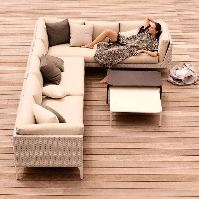 Sofa ogrodowa Patio Sectional Lounge Garden Single Sofa 3-osobowa Muebles De Jardin De Exterior Zestawy mebli ogrodowych