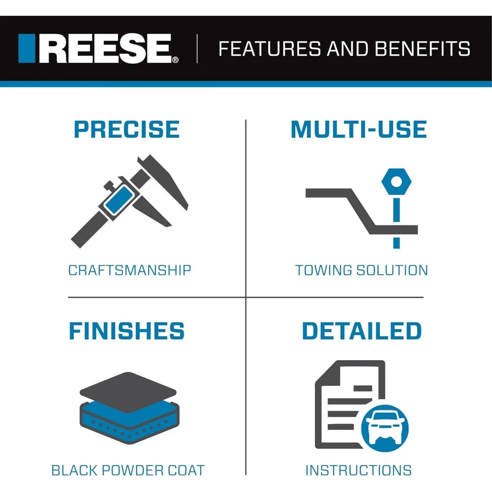 حامل كروي قابل للتعديل شديد التحمل، جهاز استقبال مربع 2 بوصة مناسب، قطرة 5.25 بوصة/ارتفاع 4 بوصة، سعة 5000 رطل #5