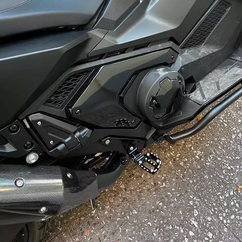 For HONDA X-ADV 750 XADV750 2021 - 2025 Aluminum Alloy Rear Passenger Foot Pegs Rests Pedals Anti-Slip Motorcycle Accessories 2
