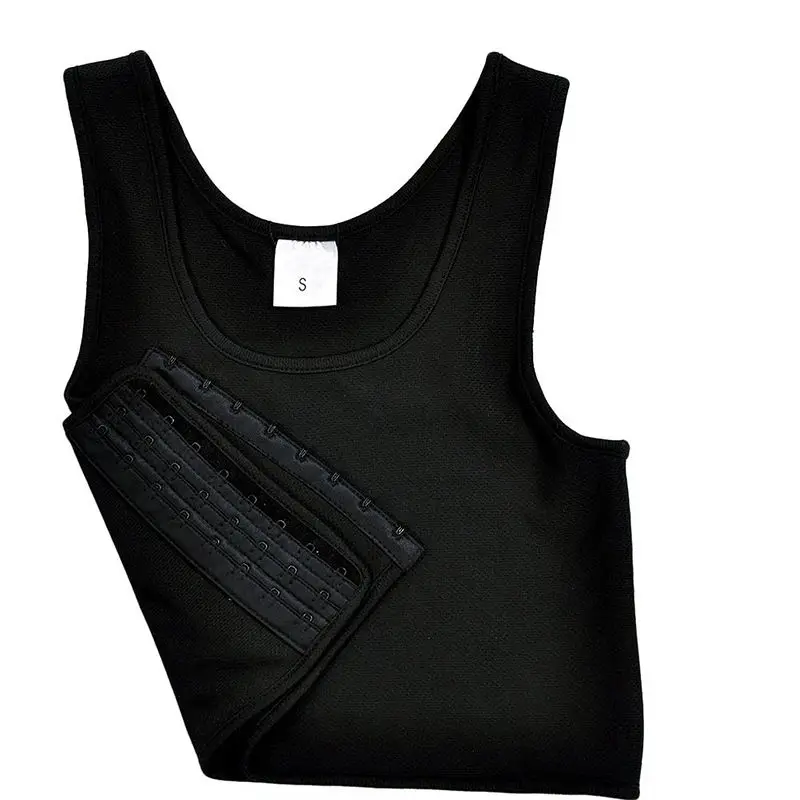 Lesbian Wrapped Chest Vest Top Casual Breathable Buckle Short Chest Breast Binder Tops S-2XL Breast Tomboy Bra Intimates