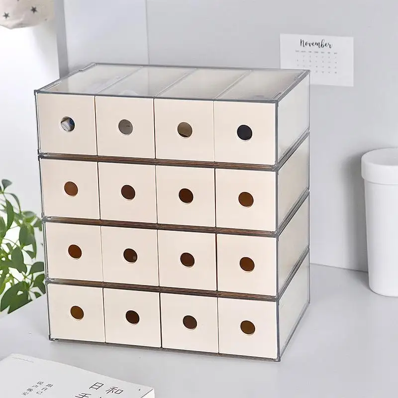 Multi-Layered Drawing Box Glasses Storage Organizer Plastic Simplistic Style Optical Frame Organizer Desktop Arrangement