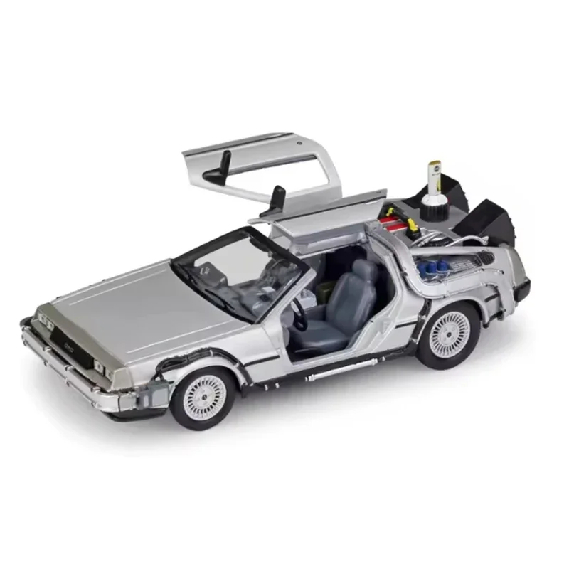 WELLY Legering 1:24 Terug Naar De Toekomst Tijd Machine Deel 1/2/3 DMC-12 delorean Model Auto Collectie Display Ornament speelgoed Gift