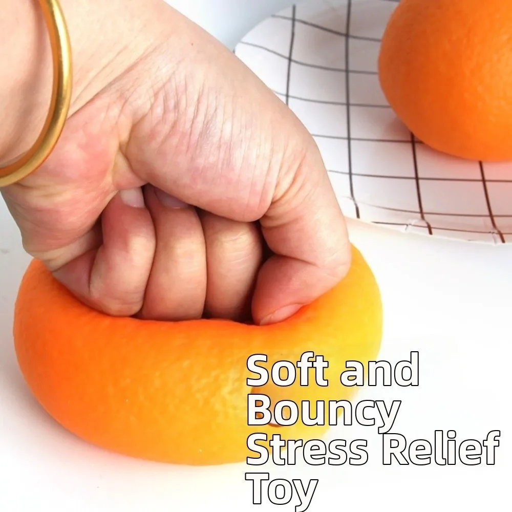Soft Feel Giant Squeeze Toy Crunchy Squeeze Orange Design Stress Relief Toys Fruit Simulation Fidget Sensory Toys Easter Basket