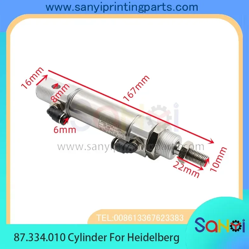 Best Quality 87.334.010 Pneumatic Cylinder For Heidelberg D16 H25 CD102 SM102 SM74 Printing Machine Spare Parts