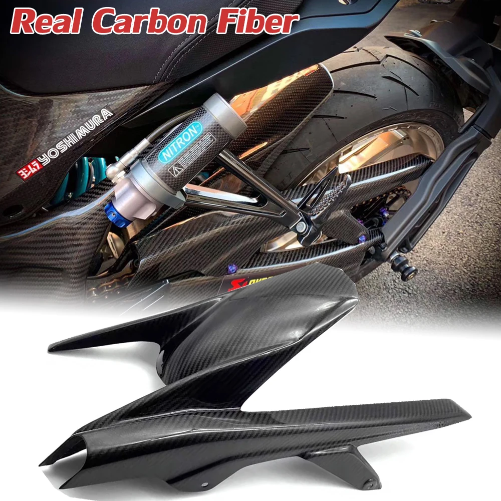 Motorcycle Real Carbon Fiber Rear Hugger Fender Mudguard Chain Guard for Honda CB650R CBR650R CBR CB 650R 2019 2020 2021 2022