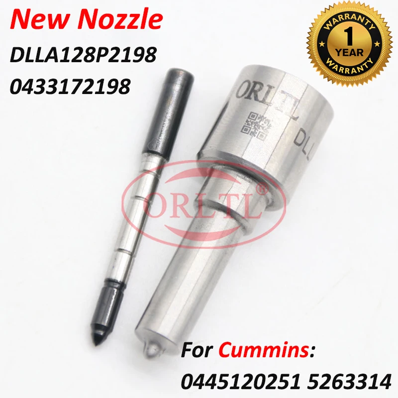 DLLA128P2198 Fuel Injector Parts Nozzle DLLA 128 P 2198 Diesel Parts For BOSCH Cummins Vehicles Fuel Injector 0445120251 5263314