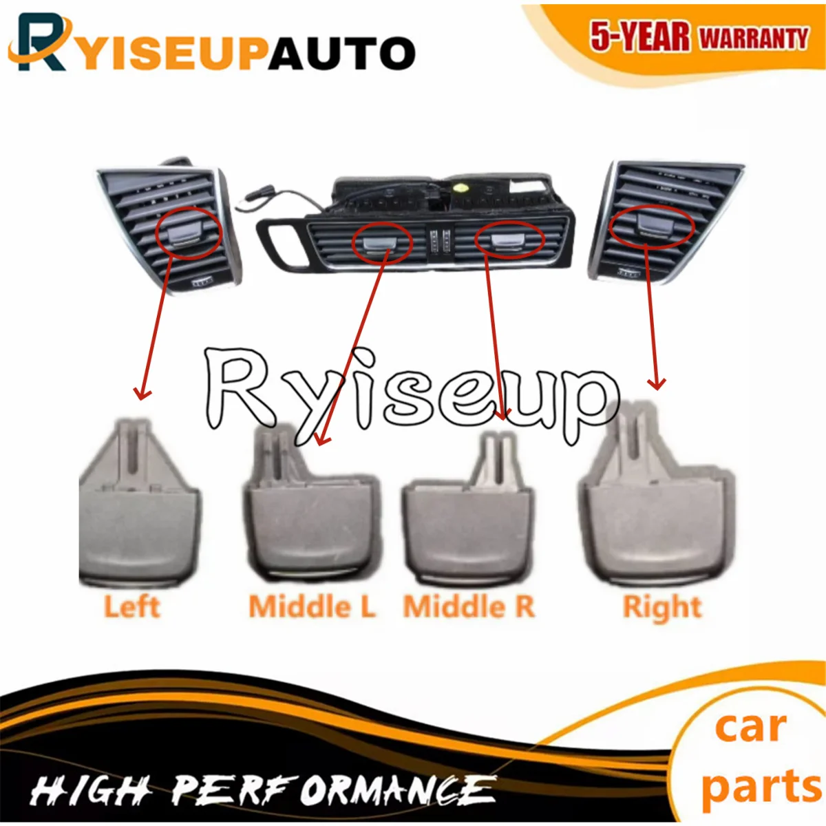 

8R1820951C 8R1820901 8R1820902 для Audi Q5 2009-2017 переднее вентиляционное отверстие для кондиционера, зажим для ремонта, аксессуары для салона автомобиля