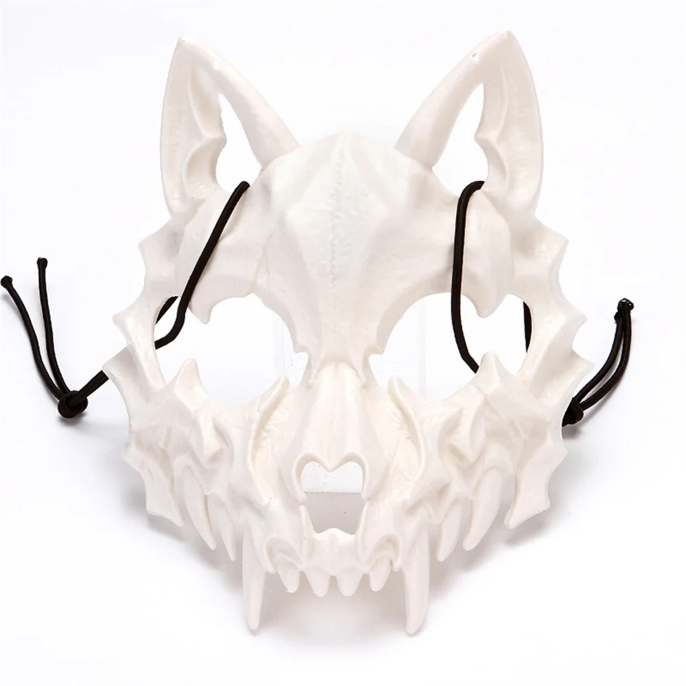 Half Gezicht Masker Unisex Dragon Tijger Wolf Masker Horror Halloween Decoratie Kostuum Rekwisieten Dier Skelet Masker Party Cosplay Rekwisieten