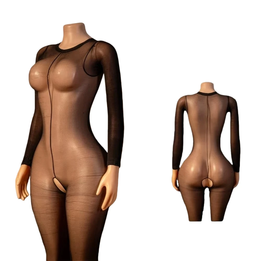  Tearable Net Bodysuit, Interactive Wearable Clothing, Full Coverage Body Suit,  Lingerie, Transparent Mesh Jumpsuit