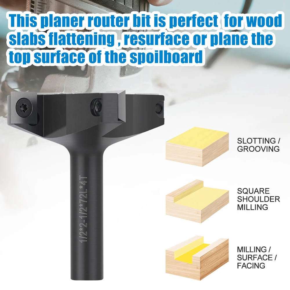 Imagem -05 - Xcan-madeira Plaina Bit Insert Carbide Fresadora Shank 21 Diâmetro de Corte Spoilboard Cnc Surfacing Router