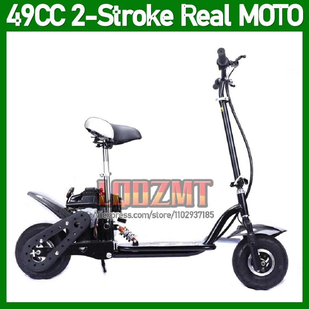 On Sale 49CC 2 Stroke Gasoline Scooter Fashion Men Women 50CC Motorbike Racing MOTO Bike Discount Promotion Gas Adult Motorcycle