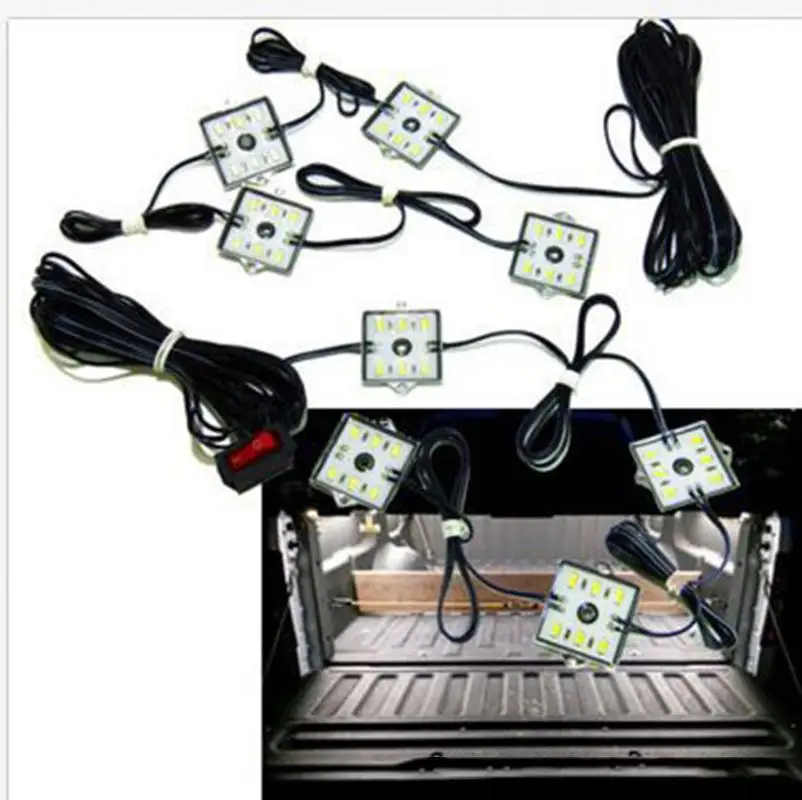 8/10 Pcs Universal Truck Bed Light White LED Lighting Waterproof Lamp For Chevy Dodge Pickup GMC