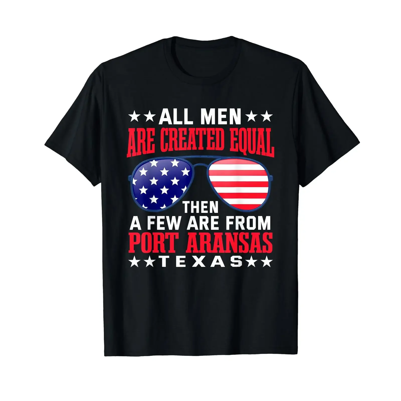 Alle Männer sind gleich Port Aransas Texas Lustig Patriotisch T Shirt vintage Washed Top For Everyday Wear Casual