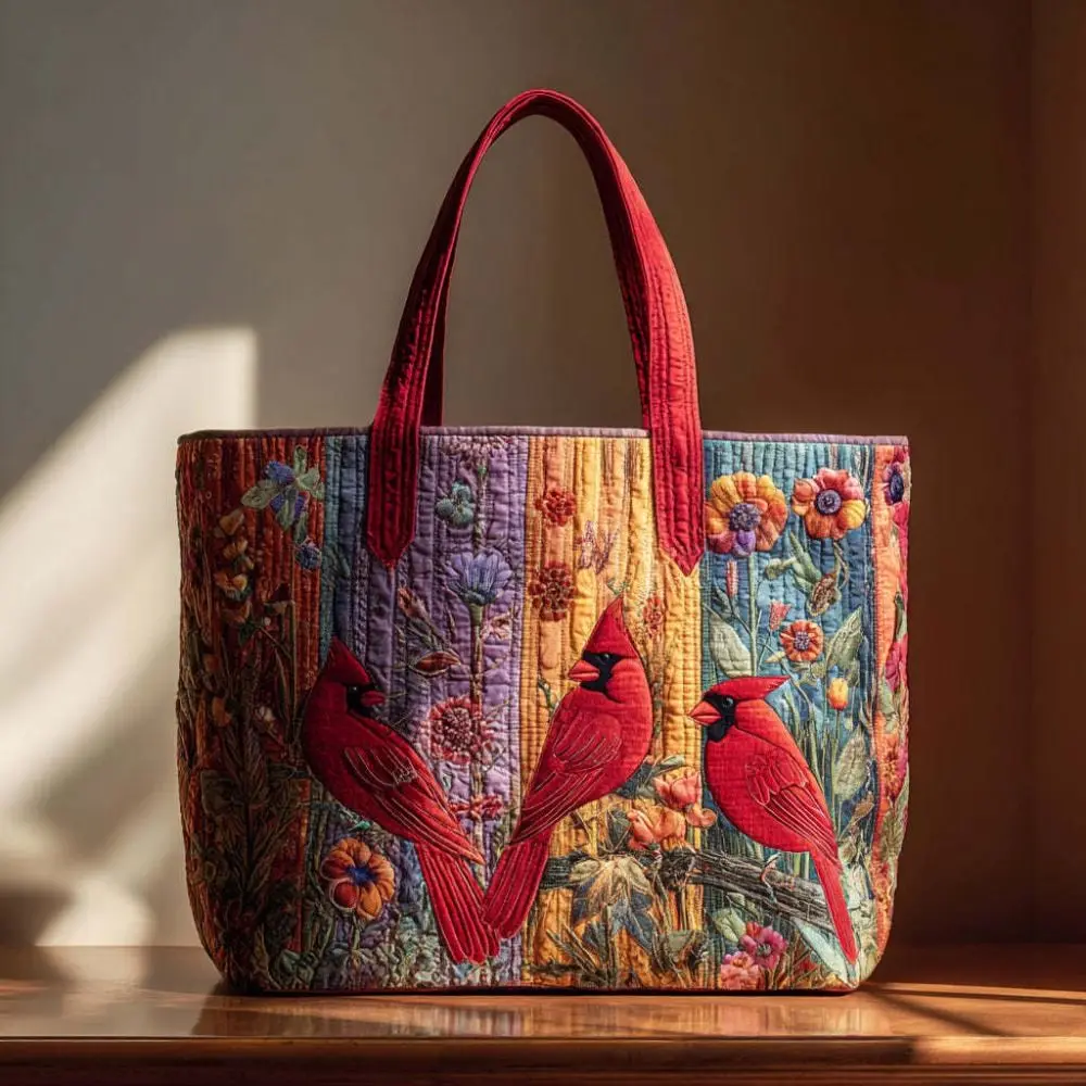 High Quality Cat Pattern Quilted Tote Bag Large Capacity Soft Shoulder Tote Bag Durable 3D Shoulder Bag
