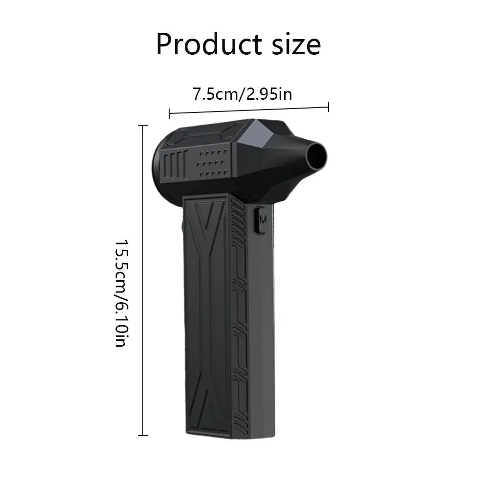 محرك بدون فرشاة توربو مروحة عنيفة 200 وات 52 متر/الثانية منفاخ هواء قوي قابل لإعادة الشحن من النوع C شحن منفضة هواء كهربائية تهب الثلج
