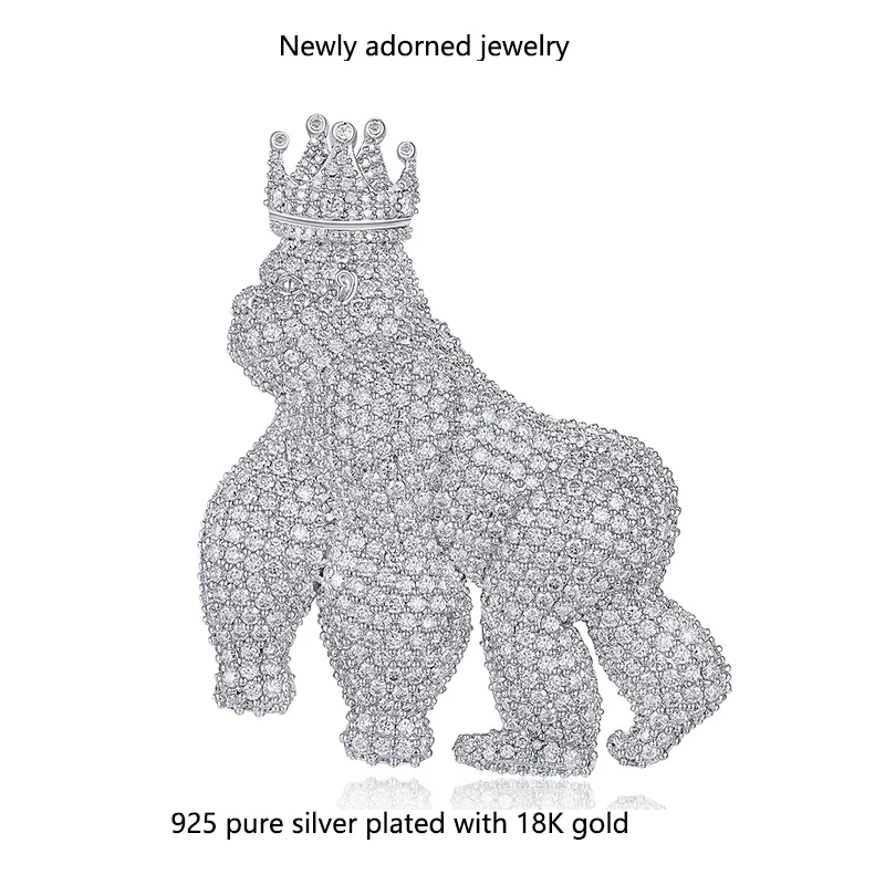 

Cross-border new S925 silver moissanite pendant without chain, classic and fashionable, versatile sculpture necklace for men