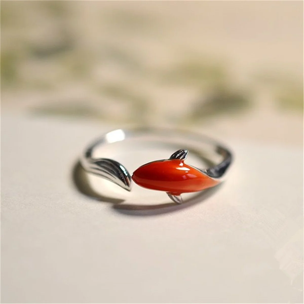 Vintage Lucky Koi Fish Opening Rings For Women Fashion Silver Color Metal Delicate Fish Female Finger Ring Party Jewelry Gifts image 4