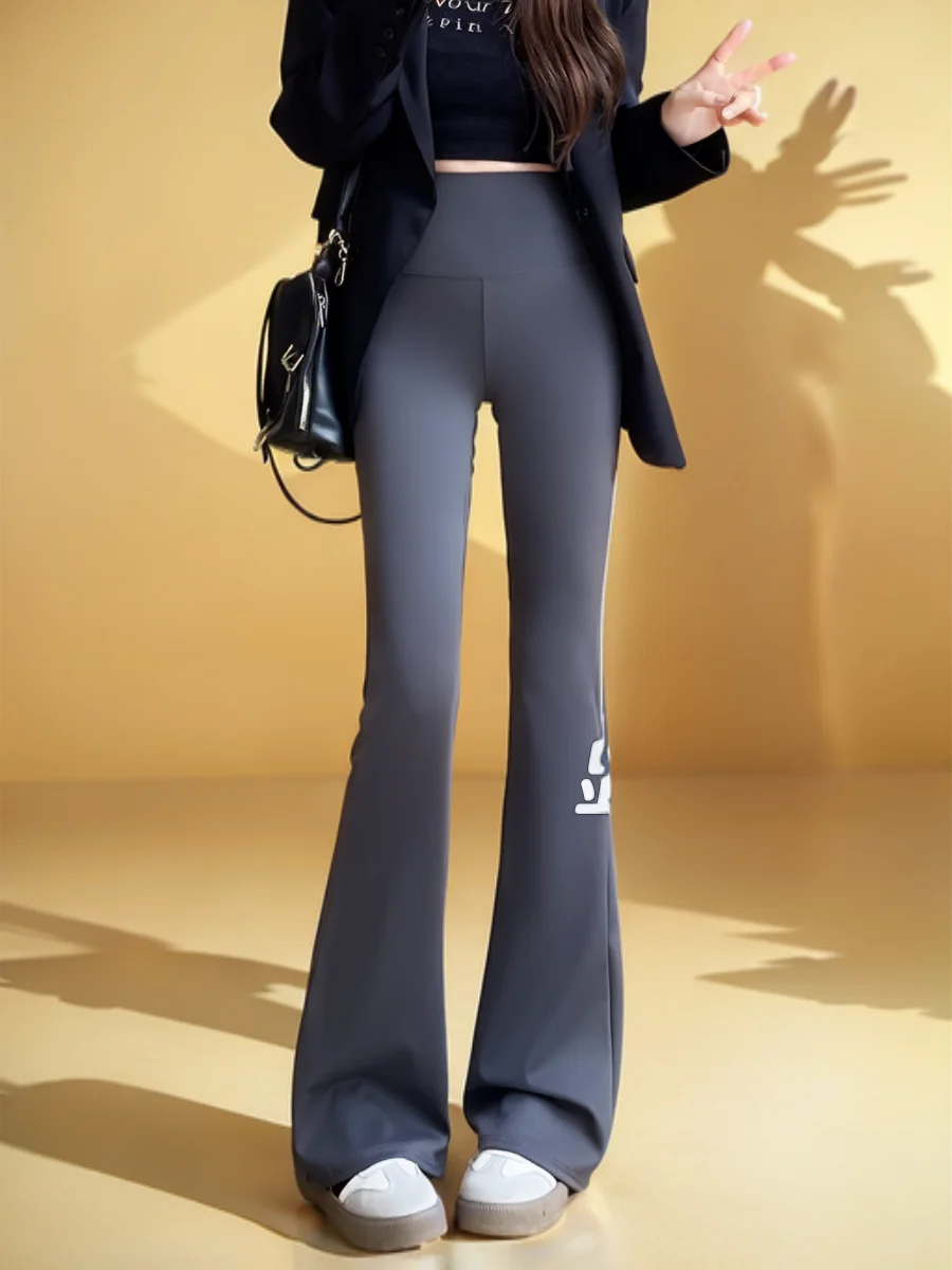 

Женские леггинсы, теплые, утепленные, на флисовой подкладке, расклешенные, с высокой талией, с контролем живота, эластичные плюшевые осенне-зимние уличные женские леггинсы с микророгами