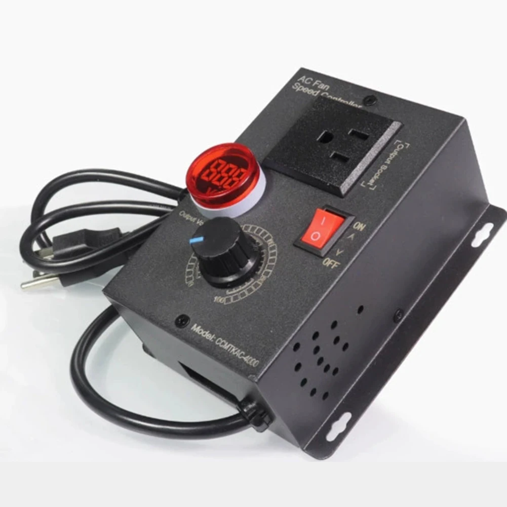 Electronic Speed and Voltage Regulator AC 110V Input Compatible with Motors Fans Lamps and Resistive Heating Devices